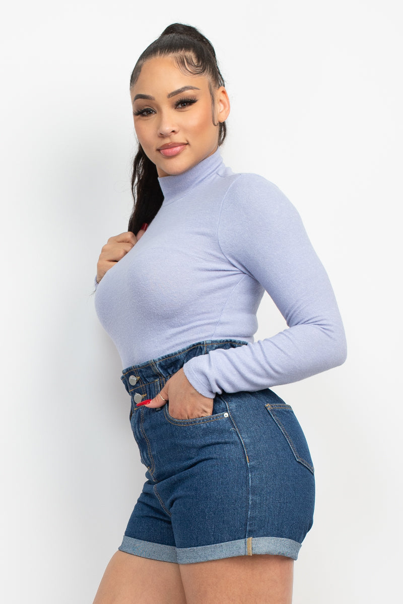 Mock Neck Long Sleeve Top