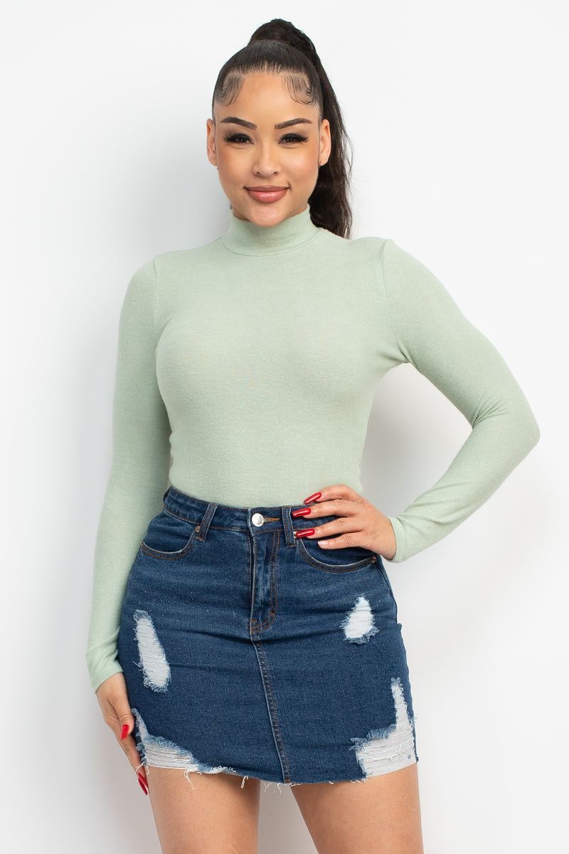 Mock Neck Long Sleeve Top