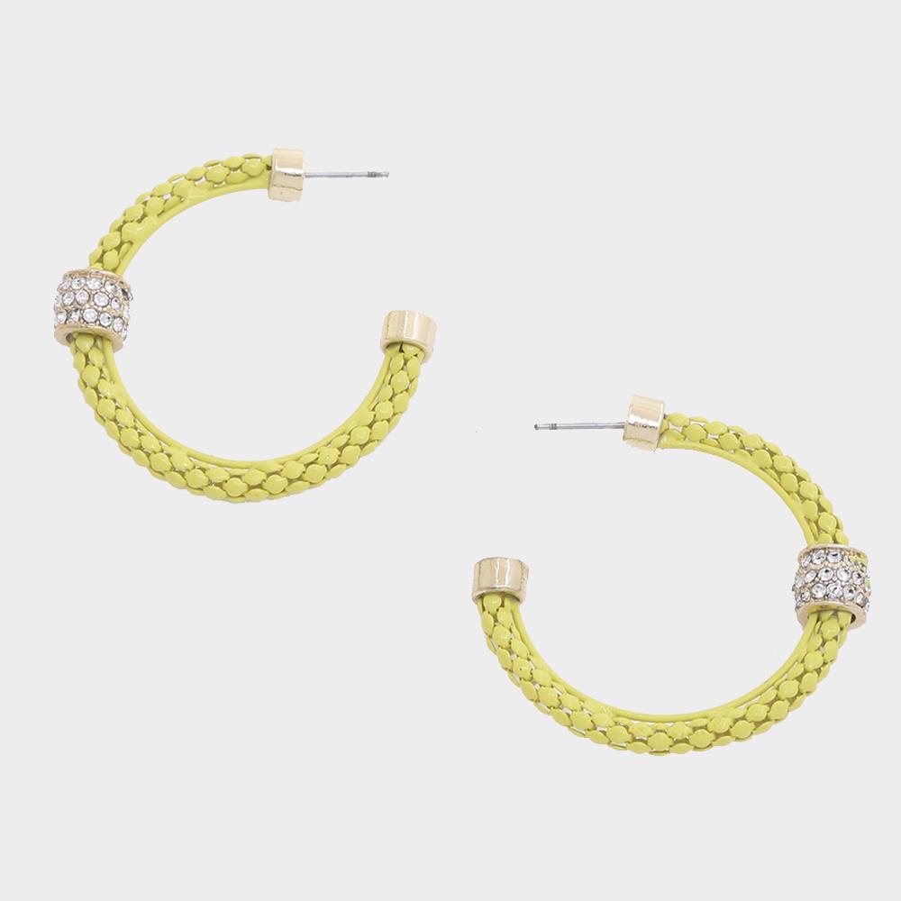 Color Texture Hoop Earring