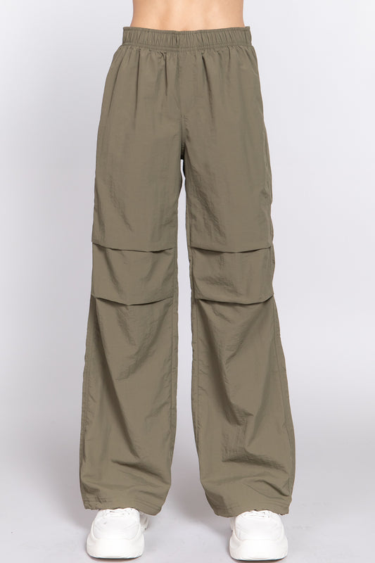 Waist Elastic Parachute Pants