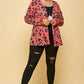 Plus Size Animal Printed Open Front Cropped Cardigan